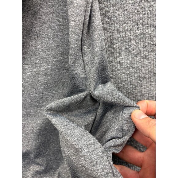 Bebe Athletic Track Jacket Women's XL Heather Gray Mesh Striped Zip Front Pocket - Picture 5 of 6